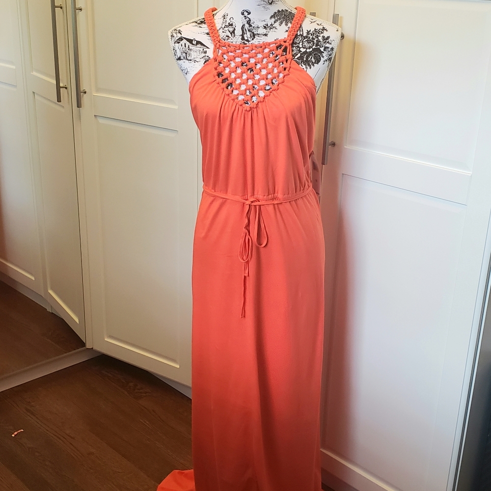 Ralph Lauren NWT Orange Maxi Dress